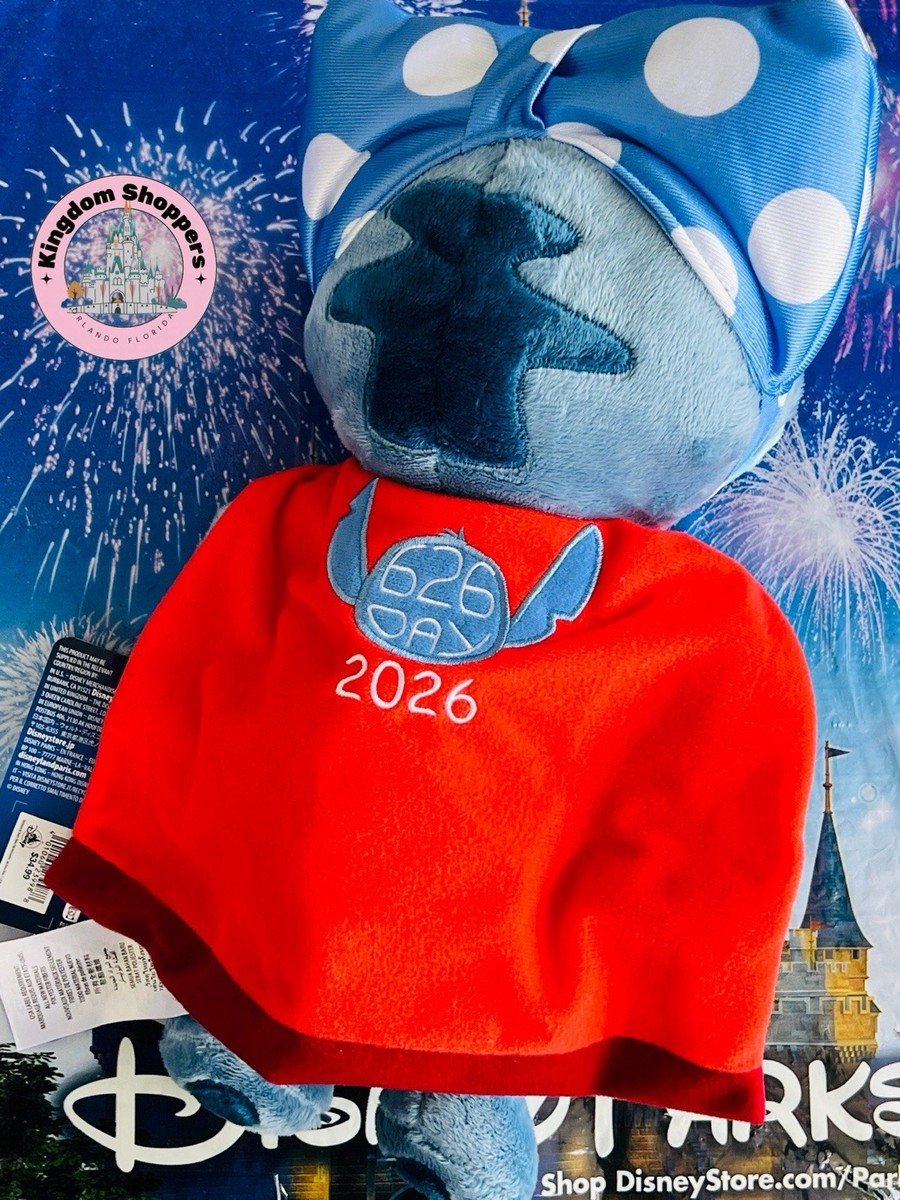 2026 Disney Parks Stitch Super Hero 626 Day With Cape Plush New | eBay