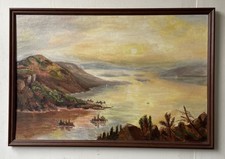 Large Original Impressionist Style Landscape Oil On Board Painting, Signed