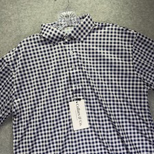 Collars  Co Dress Collar Polo Shirt Mens Large Purple Check Performance Stretch