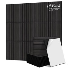TO-TH Sound Proofing Panels Peel and Stick Wall Panel 12Pack, Rustic Walnut ...