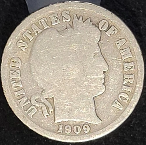 1909 S San Francisco Mint Barber Dime