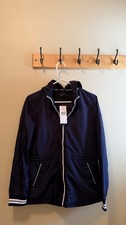 Tommy Hilfiger Women's Windbreaker Lightweight Hooed Jacket Size S Color Blue
