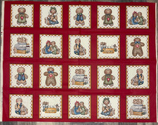 Vtg Dianna Marcum Marcus Brothers Textiles Gingerbread Cotton Panel 35" x 45"