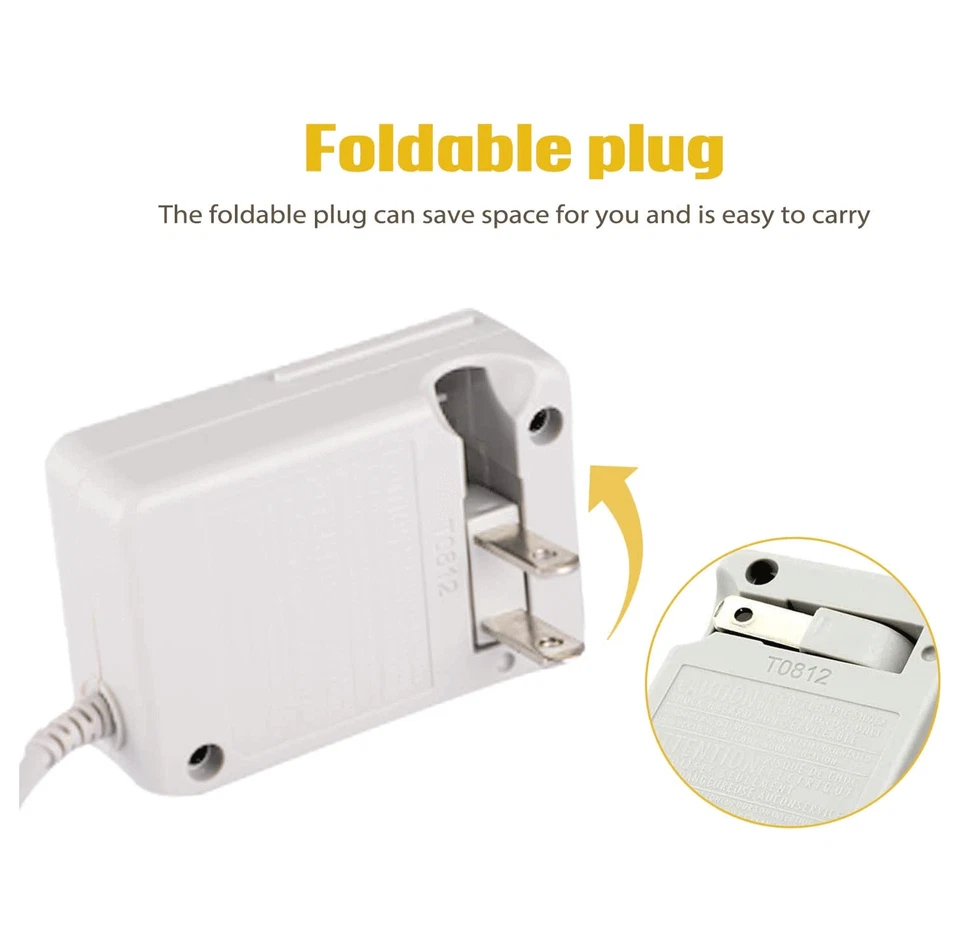 Cable cargador de pared para el hogar adaptador de CA para sistema Nintendo DSi/2DS/3DS/DSi XL Foto 3 de 4