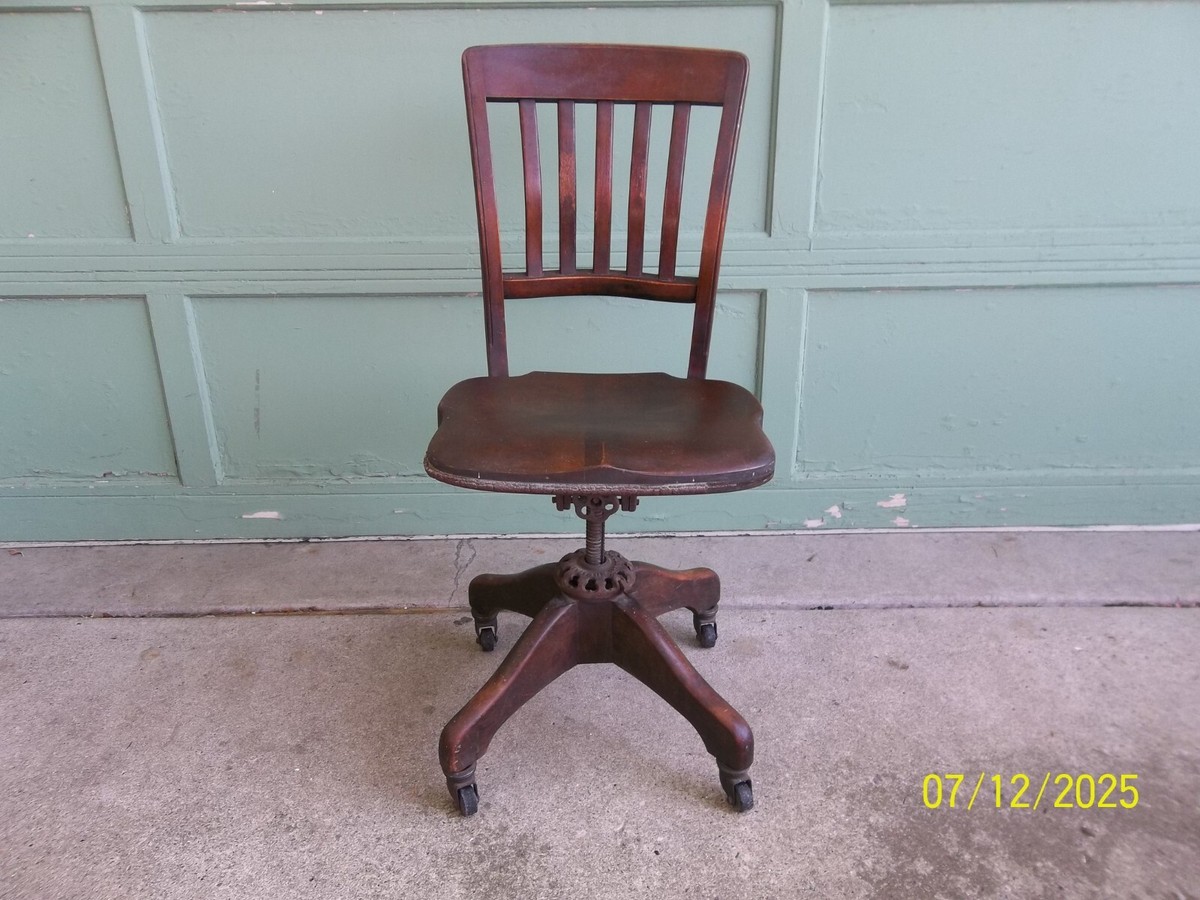 Antique 1914 Milwaukee Chair Company Rolling Adjustable