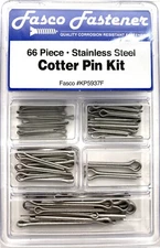 (1) 66 Piece Stainless Steel Cotter Pin Kit 18-8 Stainless Steel Assortment