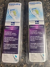 8 Philips Sonicare Brush Heads  Diamond Clean HX6064 White