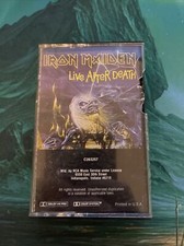 iron maiden live after death cassette tape Rare Damaged Case 
