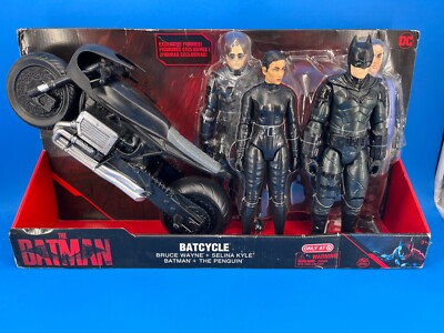 The Batman 2022 Target Exclusive Batcycle Set Bruce Wayne, Selina Kyle, Penguin