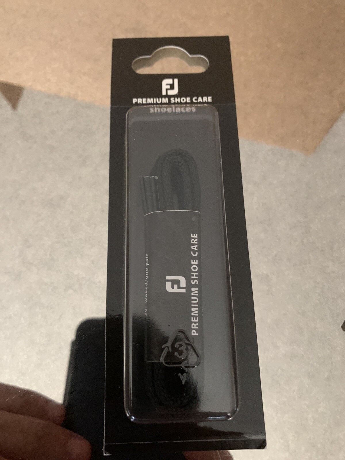 Foot Joy Premium Black Waxed Shoelaces 30” 33953. 1 pair FootJoy Shoes