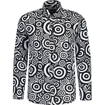 NEW MENS MADCAP RETRO MOD 60s 70s Mod Target PSYCHEDELIC SHIRT Trip Oz MC1066