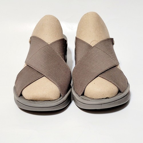 Bzees Desire Slip On Wedge Morel Slide Sandals Heel Elastic Straps Wms 9.5W US - Picture 8 of 19