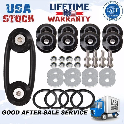 Quick JDM Release Fasteners Bumper Holders Front Rear Trunk Band Fender Clip Kit