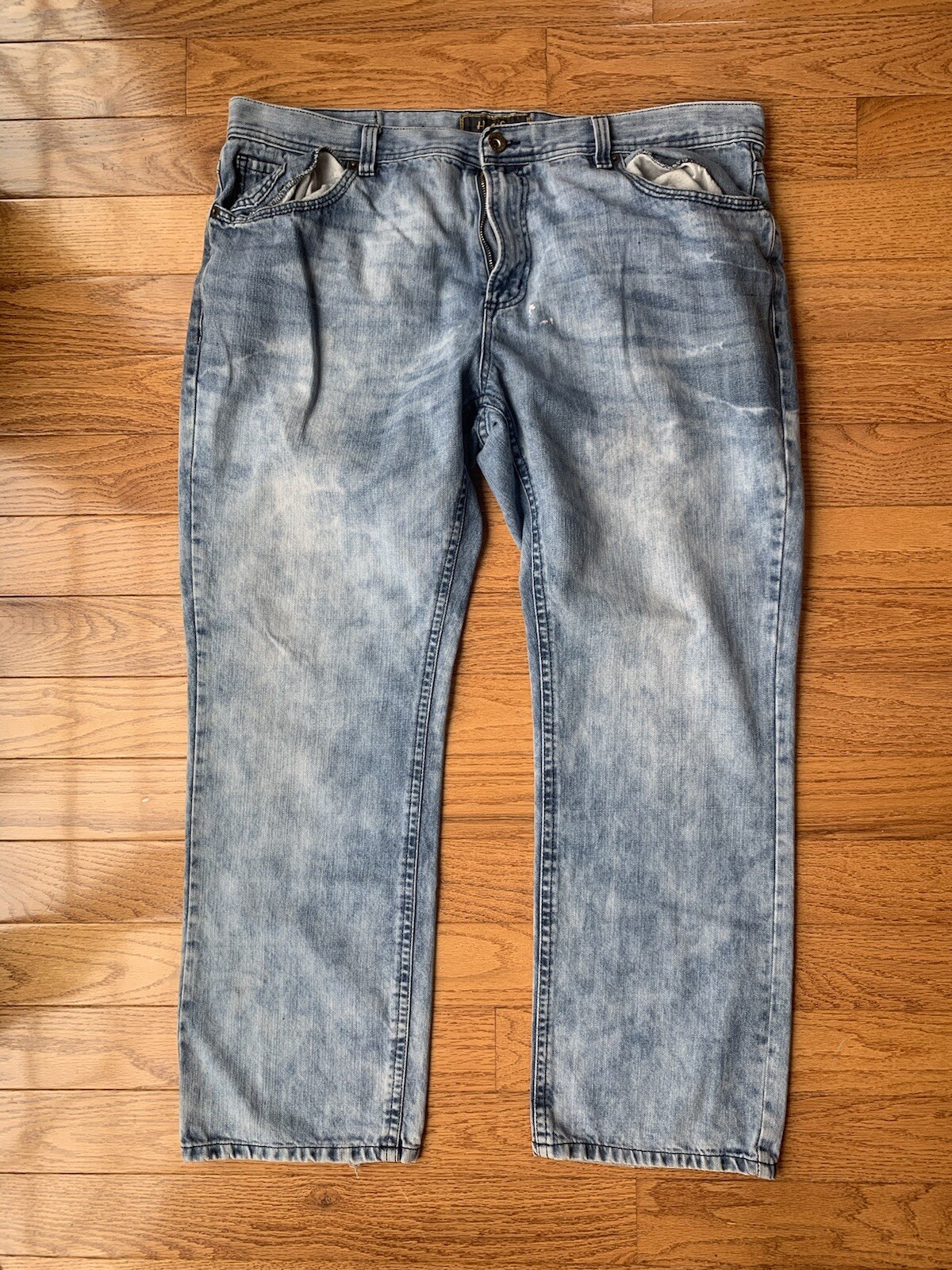 Vintage Y2K Halifax Light Wash Denim Jeans Skater Baggy 42x32