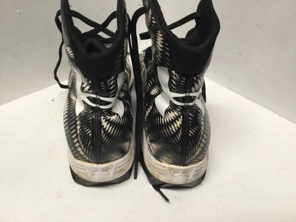 Under Armour Boys Cleats Youth Size 6.5 Black White Clutch Fit Highlights F53 - Image 3 of 4