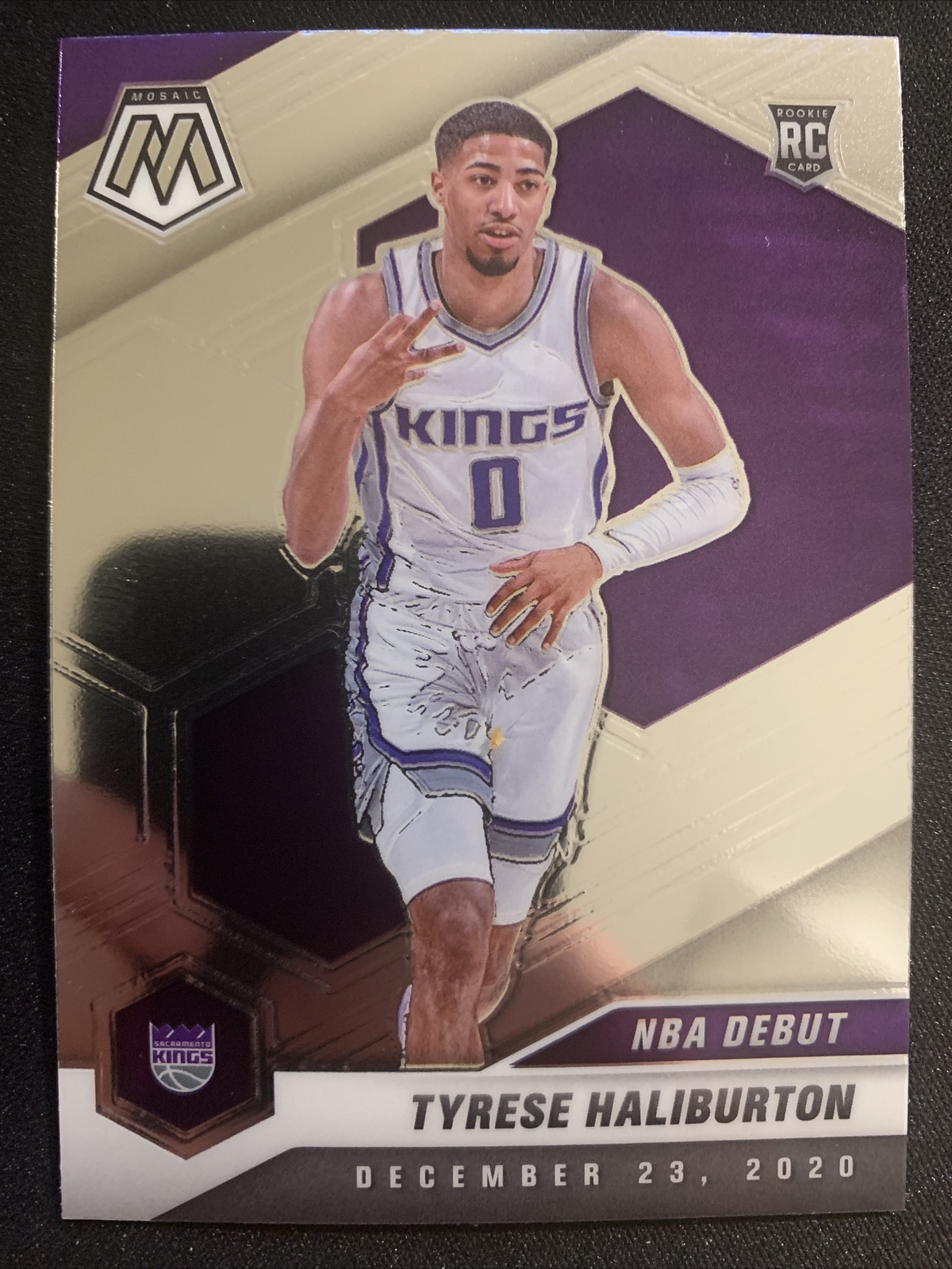 2020-21 Mosaic Tyrese Haliburton NBA Debut Rookie Card RC #264 Kings