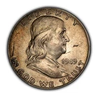 1949 50c Franklin Silver Half Dollar - Luster - Semi Key Date - SKU-H2728