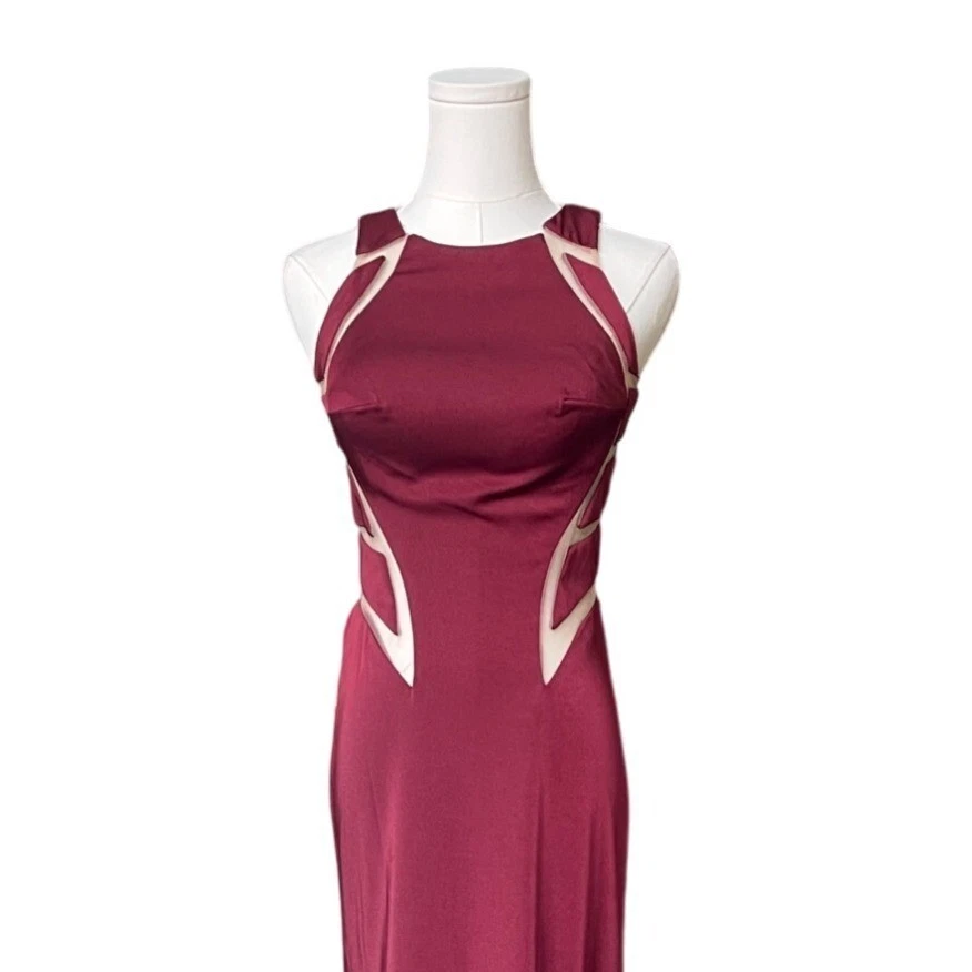 Vestido de graduación transparente vintage Y2K talla S malla vampiro oscuro hada tiras gótico largo Foto 2 de 4