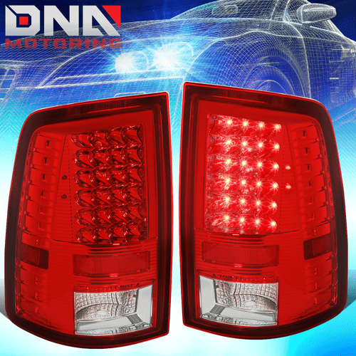 CHROME HOUSING CLEAR SIDE QUAD HEADLIGHT+LED RED TAIL LAMP FIT 10-17 DODGE RAM - Bild 7 von 12