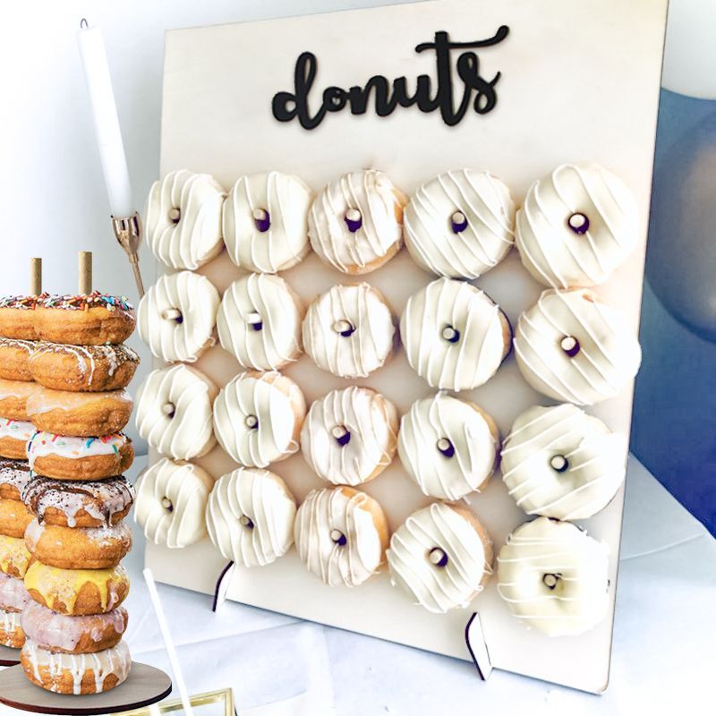 LEEMASING Présentoir mural réutilisable pour donuts pour anniversaire
