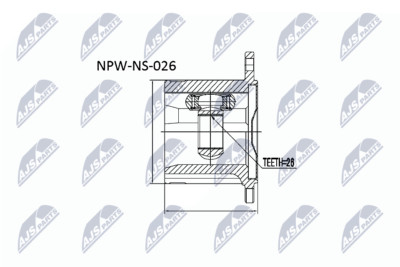 NTY NPW-NS-026 Gelenksatz, Antriebswelle für NISSAN