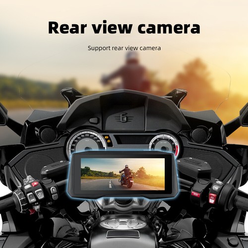 7" IPS Touch Screen Motorcycle Android Auto Navigator Wireless CarPlay w/Camera - Picture 11 of 17