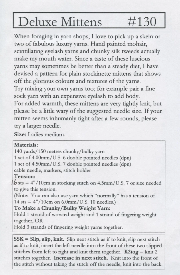 Cabin Fever Knitting Pattern 130 Deluxe Mittens - Pattern Only - Image 2 of 3