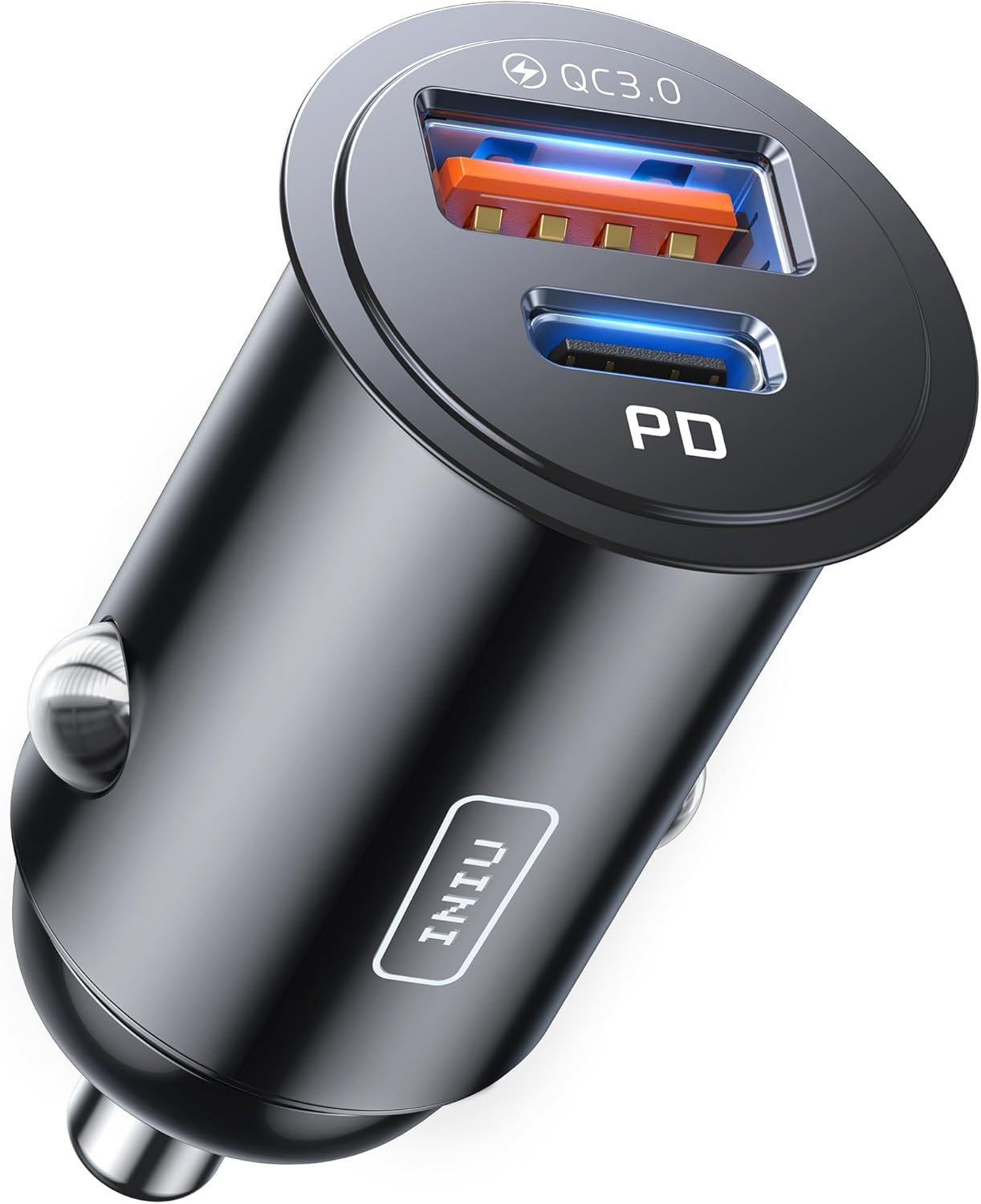 INIU 60W Car Charger – USB-C + USB-A PD3.0 Fast Charge for iPhone, Samsung, More