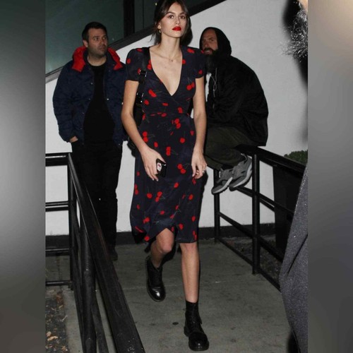 navy cherry dress