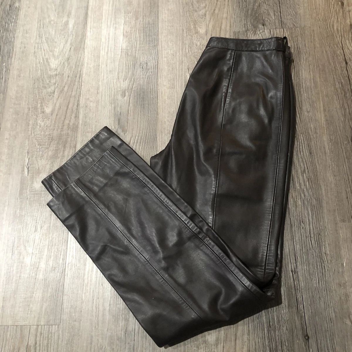 armani leather trousers