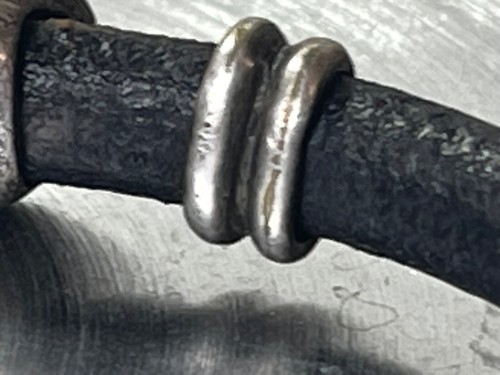 Leather Cross Bracelet Masculine Men Christian made in Italy - Picture 6 of 9