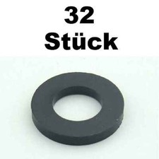 32 Unterlegscheiben flach M6 schwarz Unterlegscheibe Kunststoff PA DIN 125 NEU