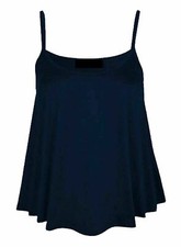 Women Plain Swing Vest Sleeveless Top Strappy Cami women Plus Size Flared