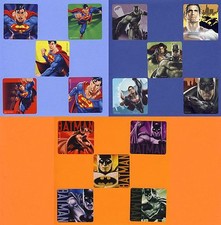 15 Batman and Superman Assorted - Large Stickers - Party Favors - Rewards