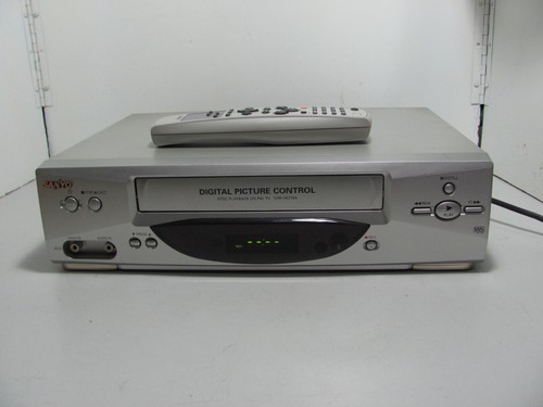 Sanyo Video Cassette Recorder PAL/NTSC Playback Remote Fully Tested &Working