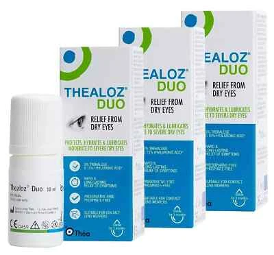 3 x 10ml Original Thea Thealoz Duo Preservative Dry Eye drops (Pack of 3)