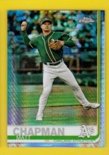 2019 Topps Chrome 46 Matt Chapman Prism Refractor A's 3rd Base
