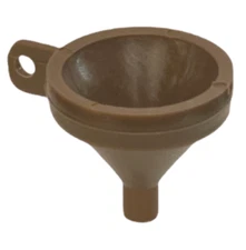 Funnel For Black Powder Muzzleloaders, Revolvers - w/ Keychain Loop - Brown