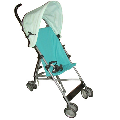 COSCO STROLLER 'umbrella' type  foldable two-tone turquoise/blue shade  (N clst)