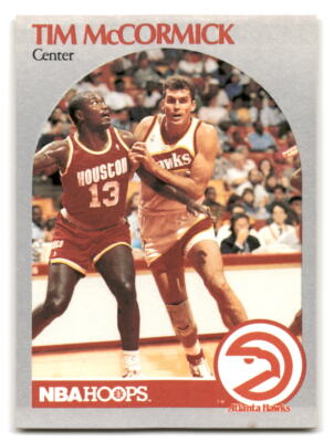 Tim McCormick 1990-91 Hoops BASKETBALL #401 Atlanta Hawks