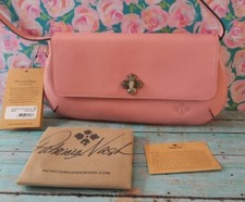 Patricia Nash Caprina Vintage Distressed Leather Crossbody Clutch-Lobster Bisque