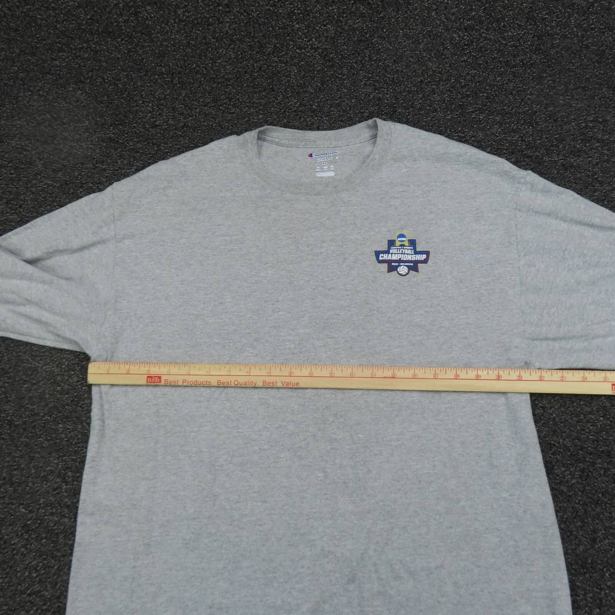 Volleyball 2015 Championship Champion Shirt Adult XL Gray Long