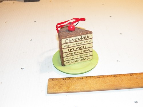 Vintage HALLMARK Chocolate Cake Slice Ornament - Bild 1 von 3