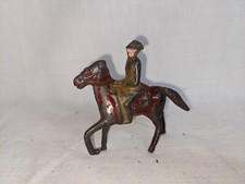 Vintage Hollow Cast Horse Mounted Calvary Soldier, 3", Unbranded / Unknown Make