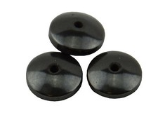 Pack of 40 Hematite 10x4mm Rhondelle Beads (37887-128) 