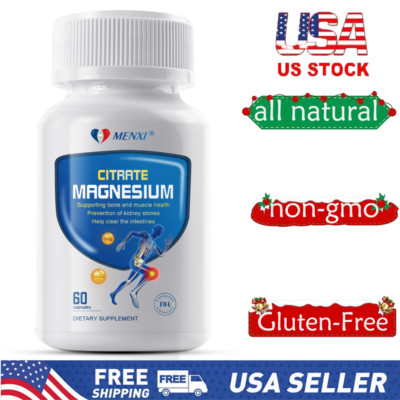 Magnesium Citrate Capsule 1000mg Per Serving - Highest Potency 60 Vegan Capsules