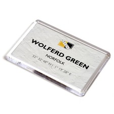 FRIDGE MAGNET - Wolferd Green, Norfolk - Lat/Long TM2599