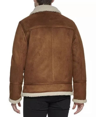 Faux Shearling B-3 Bomber Jacket Size 