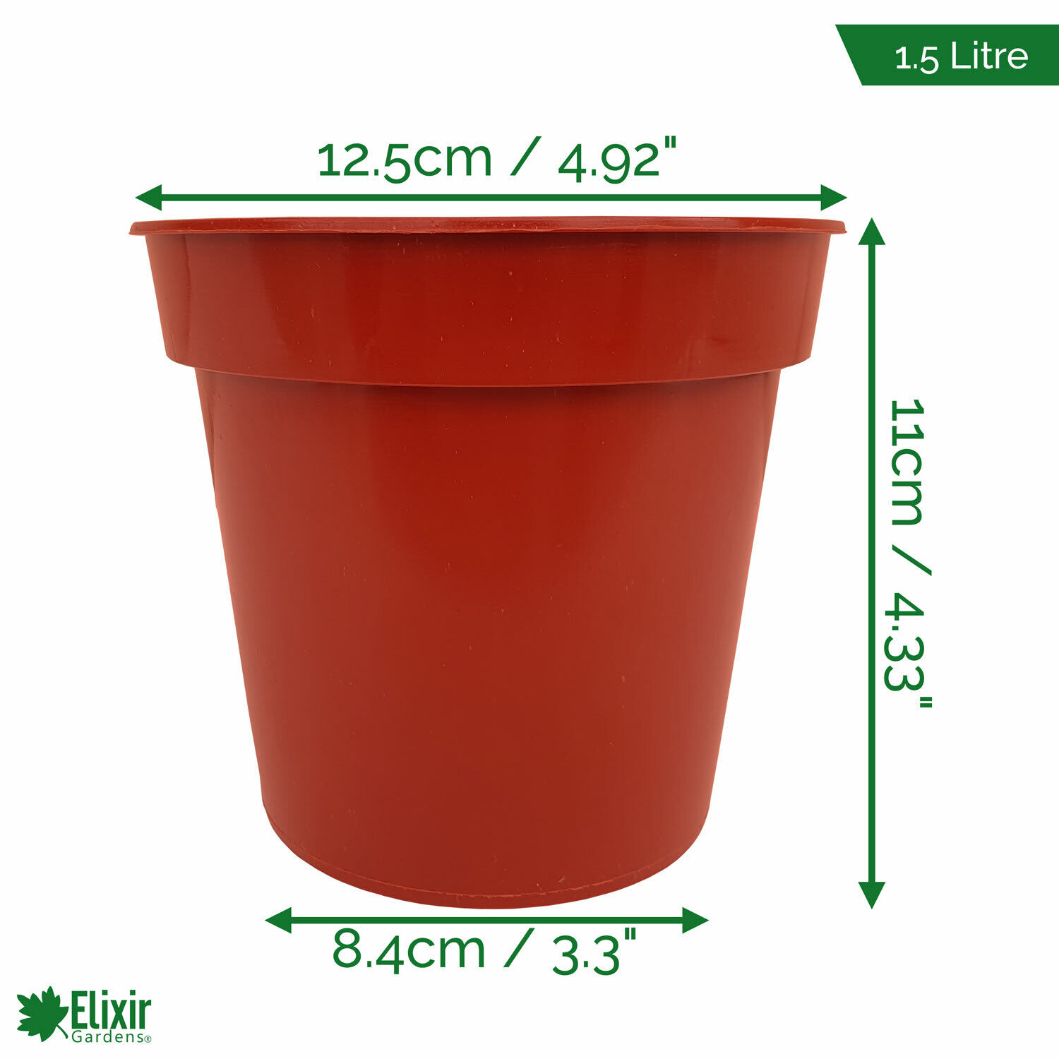 Strong Deep Terracotta Plastic Plant Pots Cactus/House Plants