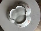 Porcelain 3-section serving dish w/hand-painted floral design and gilt accents — photo 6